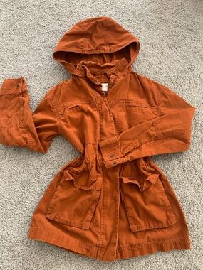 Women’s Hooded Utility Jacket - Rust Orange